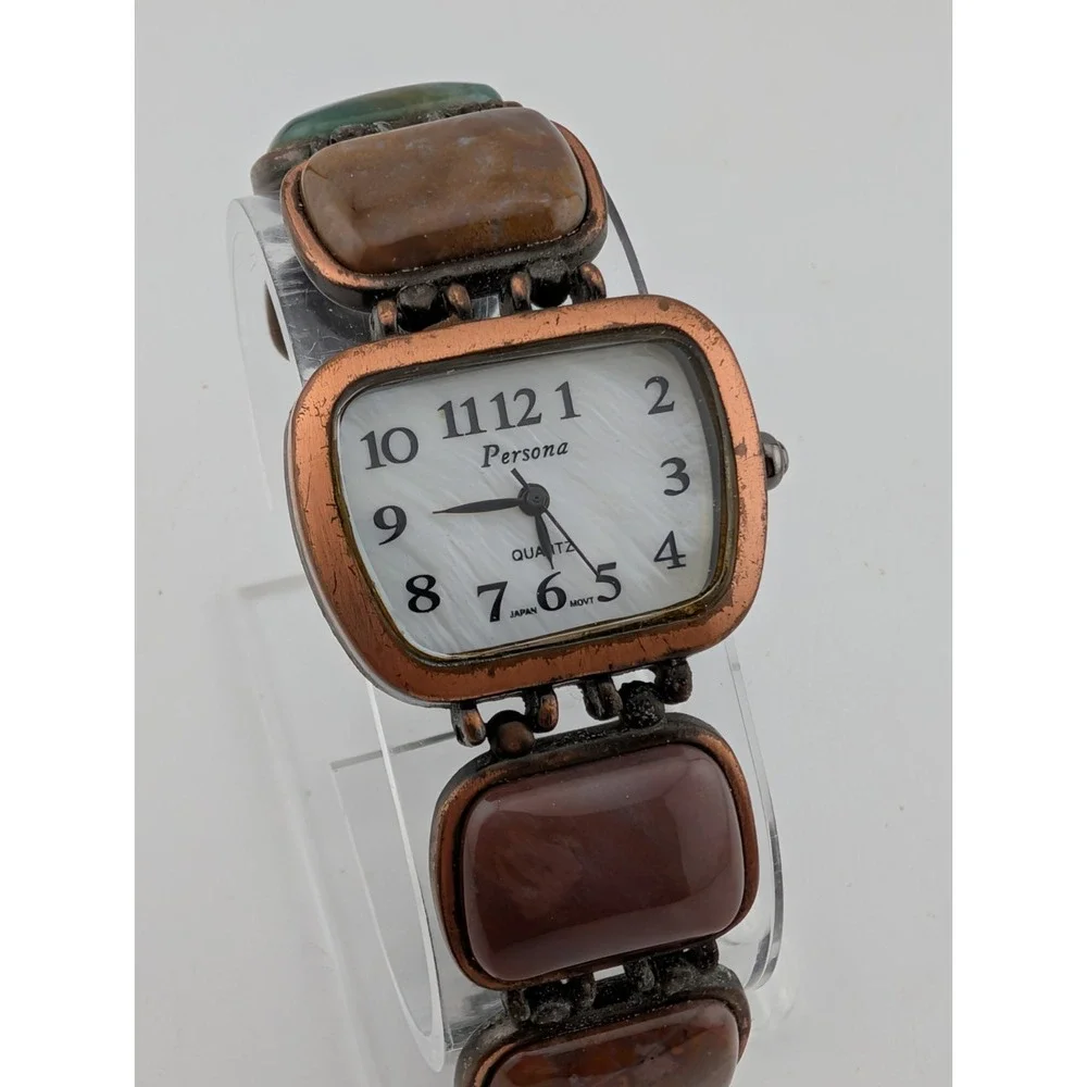 Persona Watch Women 30mm Case MOP Dial Multicolor‎ Stone 7